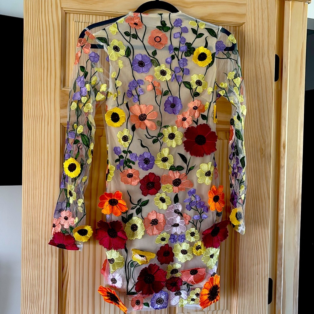 Women's 3D Floral Embroidery Dress